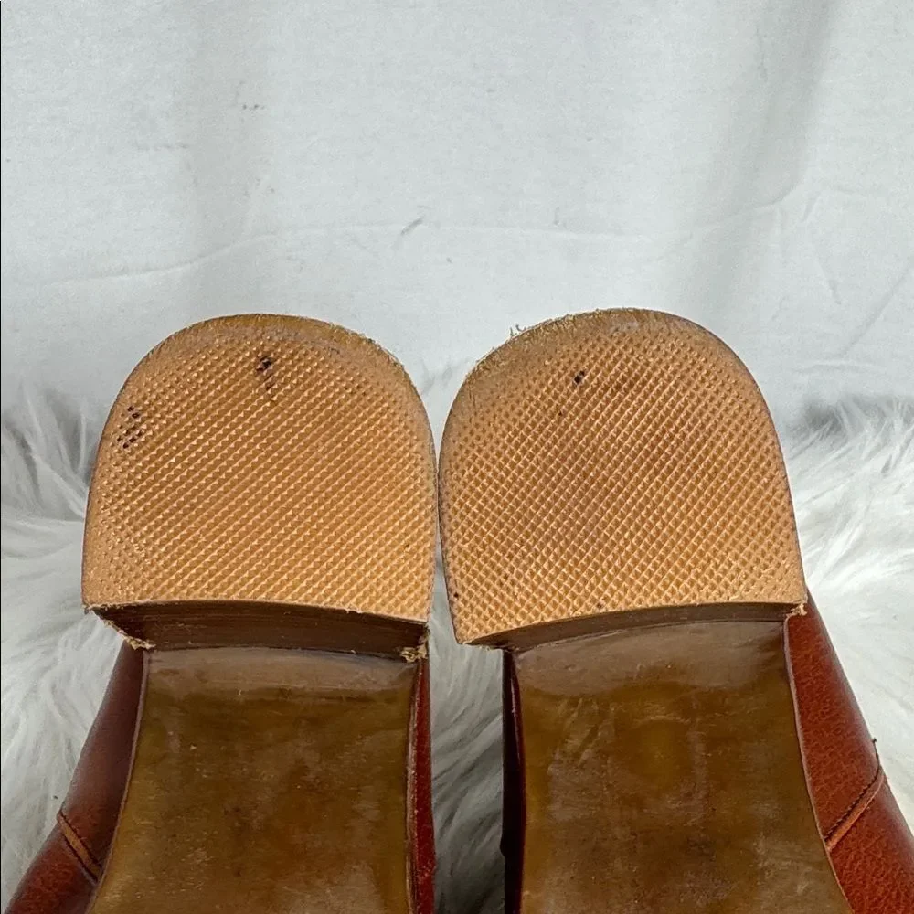 Jeffrey Campbell Ibiza Cognac Brown Leather Ankle Booties Sz 10‎